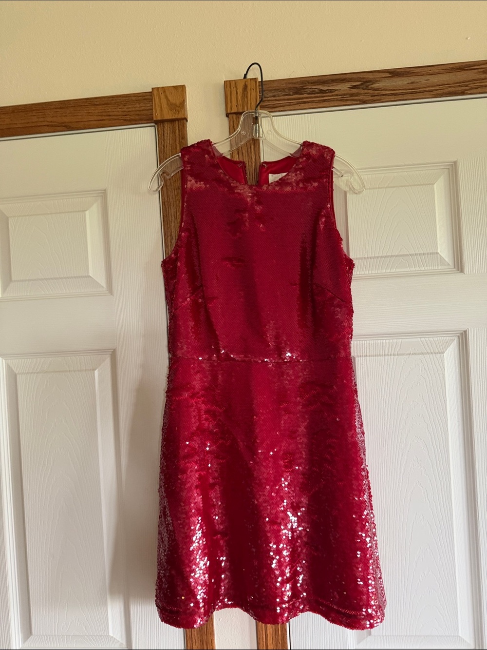 Shoshanna Red Sequin A-Line Dress